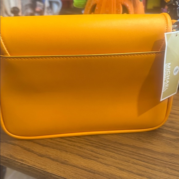 NWT Michael Kors Vibrant Pop Orange medium Crossbody with Retro Patches - Picture 6 of 12